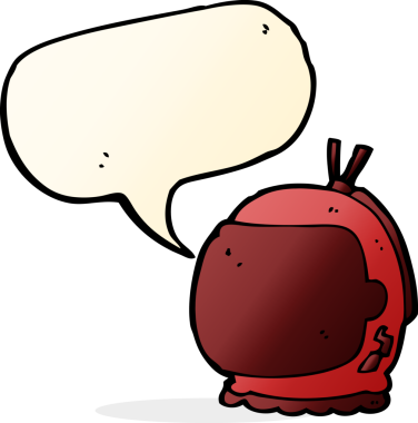 Bir insan tarafından çizilmiş konuşma balonu olan astronot miğferi.