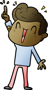 Bir insan tarafından çizilmiş heyecanlı bir çizgi film.