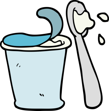 Bir insan tarafından çizilmiş karalama tarzı yoğurt.