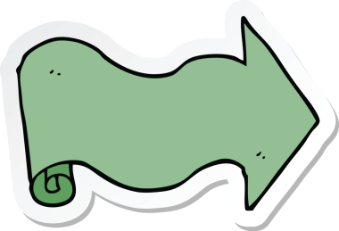 Bir insan tarafından çizilmiş çizgi film okunun çıkartması