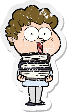 Bir insan tarafından çizilmiş mutlu bir adamın sıkıntılı çıkartması.