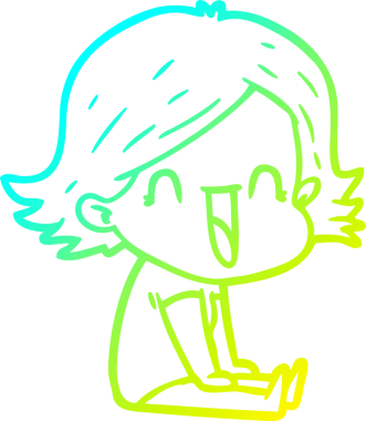 Bir insan tarafından çizilmiş mutlu bir karikatür çizimi.