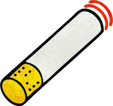 Bir insan tarafından çizilmiş sigara çubuğunun retro grunge deseni.