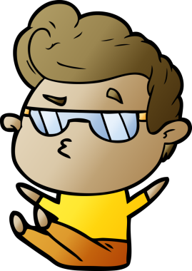 Bir insan tarafından çizilmiş havalı bir çizgi film.