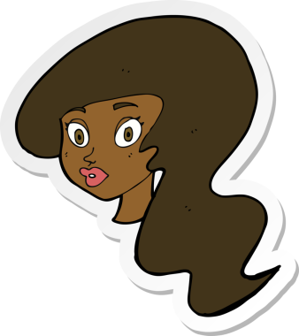 Bir insan tarafından çizilmiş güzel bir kadın yüzü.