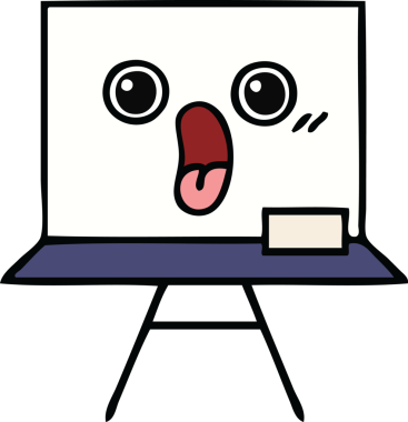 Bir insan tarafından çizilmiş beyaz bir karikatür.