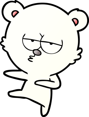 Bir insan tarafından çizilmiş kutup ayısı karikatürü