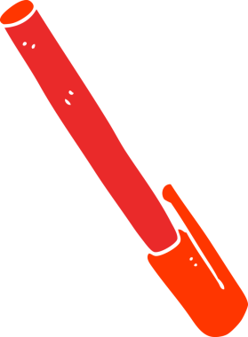 Bir insan tarafından çizilen kalem düz renk çizimi