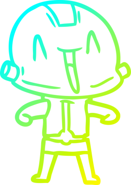 Bir insan tarafından çizilmiş soğuk gradyan robot çizimi