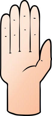 Bir insan tarafından çizilmiş çizgi film eli.