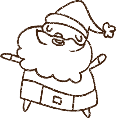 Bir insan tarafından çizilmiş Noel Baba Kömürü