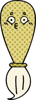 Bir insan tarafından çizilmiş bir boya fırçasının karikatürü.