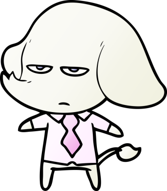 Bir insan tarafından çizilmiş kızgın bir fil.