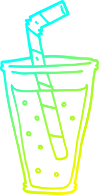 Bir insan tarafından çizilmiş bir çizgi çizgi filmin soğuk gradyan çizimi.