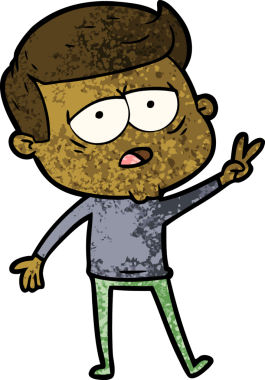 Bir insan tarafından çizilmiş yorgun bir adam.