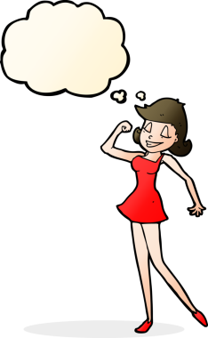 Bir insan tarafından çizilen düşünce baloncuğuyla...