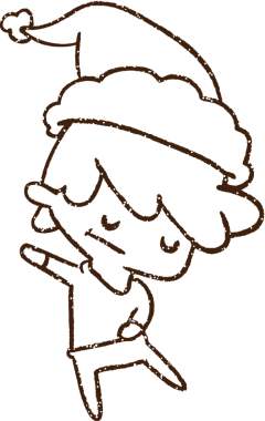 Bir insan tarafından çizilmiş Noel Adamı Kömürü