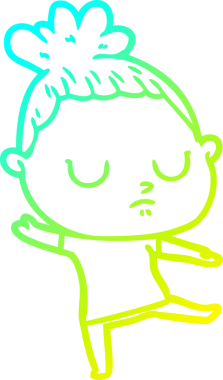 Bir insan tarafından çizilmiş soğuk bir çizgi film çizimi.