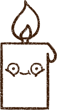 Yanan Mum Kömür Bir insan tarafından çizilmiş