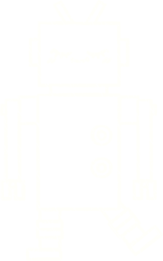Bir insan tarafından çizilen robot tebeşiri.