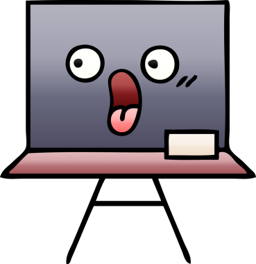 Bir insan tarafından çizilmiş bir karatahtanın gölgelenmiş gradyanı