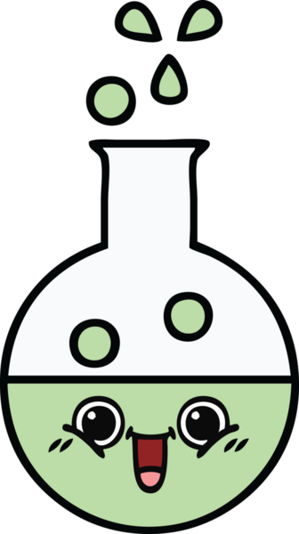 Bir insan tarafından çizilmiş bir test tüpü karikatürü.