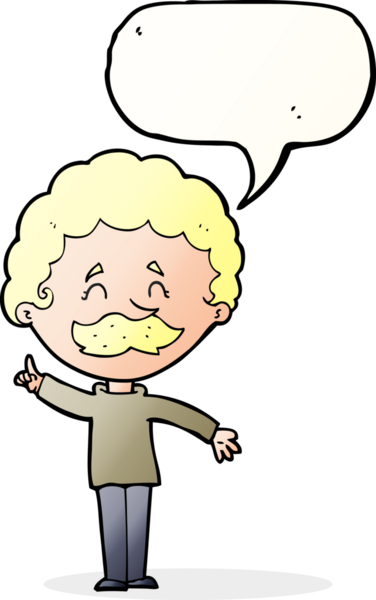 Bir insan tarafından çizilmiş konuşma baloncuğu fikri olan bir çizgi film adamı.