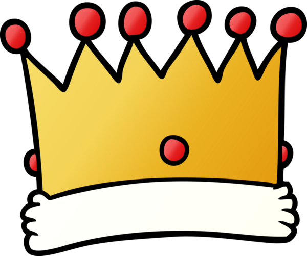 Bir insan tarafından çizilmiş karikatür tacı