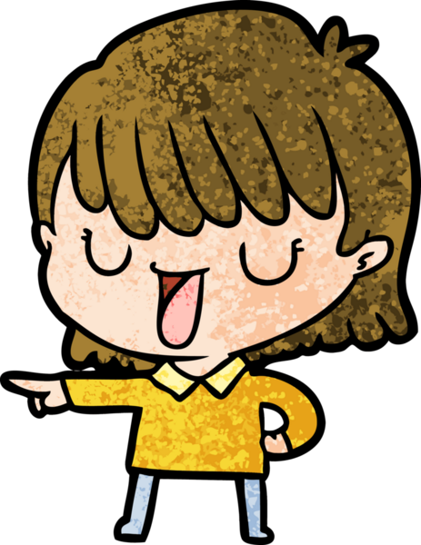 Bir insan tarafından çizilmiş karikatür kadın.