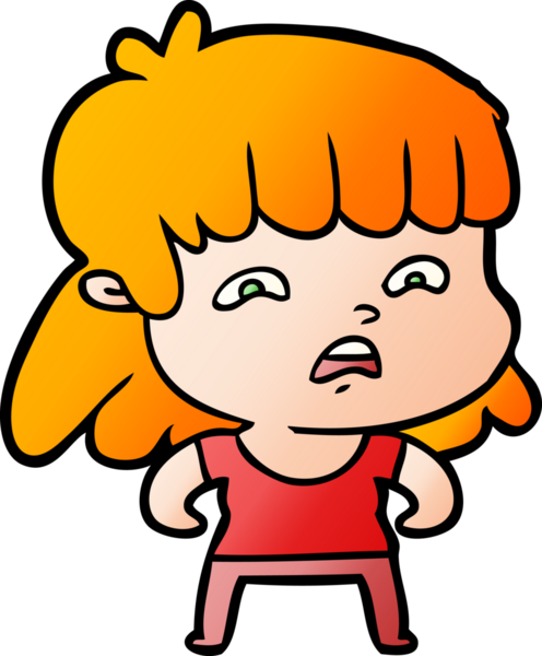 Bir insan tarafından çizilmiş endişeli bir karikatür.