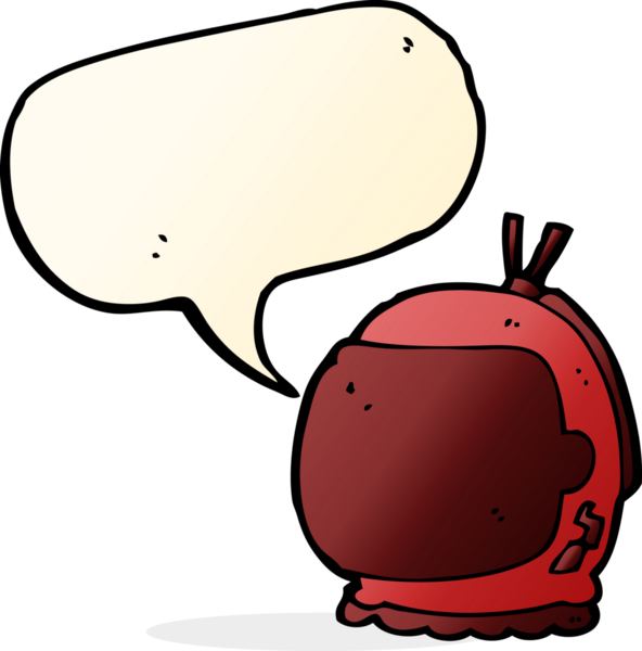 Bir insan tarafından çizilmiş konuşma balonu olan astronot miğferi.