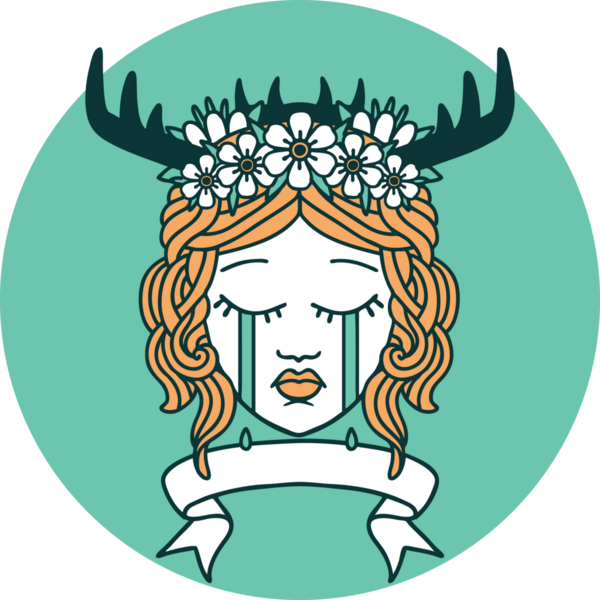 Bir insan tarafından çizilmiş pankartıyla ağlayan insan rahibin simgesi.