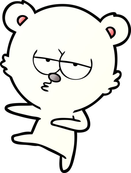 Bir insan tarafından çizilmiş kutup ayısı karikatürü