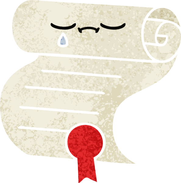 Bir insan tarafından çizilen sözleşmenin retro illüstrasyon tarzı karikatürü