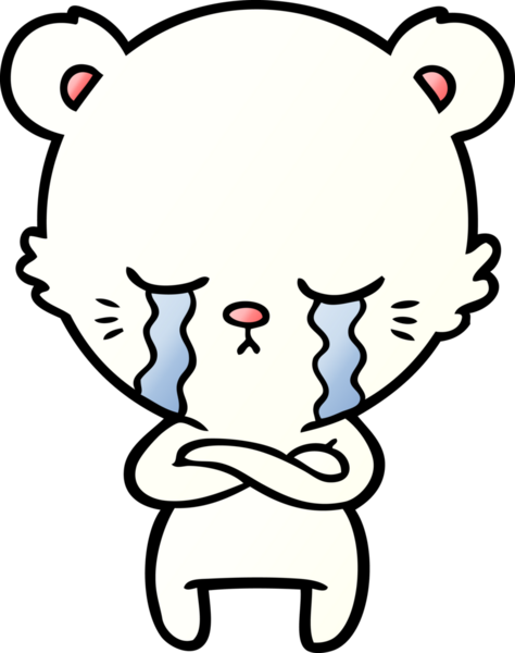 Bir insan tarafından çizilmiş kutup ayısı karikatürü