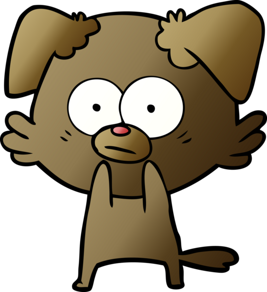 Bir insan tarafından çizilmiş sinirli köpek çizgi filmi.