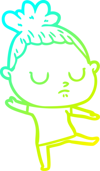 Bir insan tarafından çizilmiş soğuk bir çizgi film çizimi.