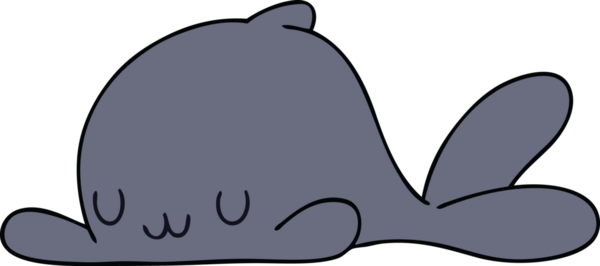 Bir insan tarafından çizilmiş garip bir balina.