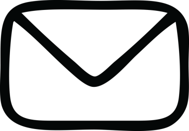 Bir insan tarafından çizilmiş kağıt bir zarfın çizgi çizimi