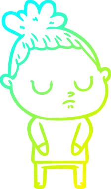 Bir insan tarafından çizilmiş soğuk bir çizgi film çizimi.