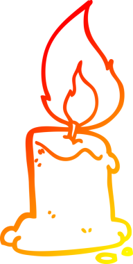 Bir insan tarafından çizilmiş karikatür mumu çizimi.