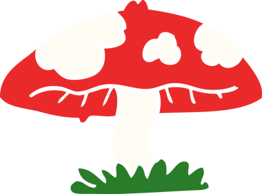 Bir insan tarafından çizilmiş karalama mantarı.