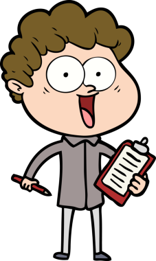 Bir insan tarafından çizilmiş mutlu bir adam.