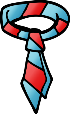 Bir insan tarafından çizilmiş karikatür ofis kravatı.