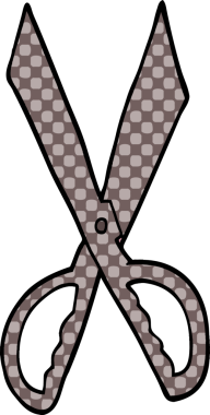 Bir insan tarafından çizilmiş karalama makasları.