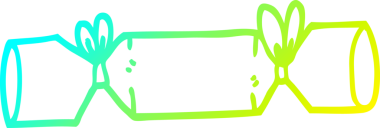 Bir insan tarafından çizilmiş bir çizgi film krakerinin soğuk gradyan çizimi