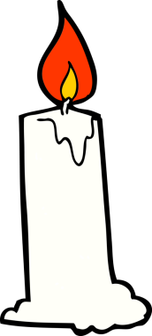 bir insan tarafından çizilmiş çizgi film mumu