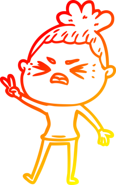 Bir insan tarafından çizilmiş kızgın bir karikatür çizimi.