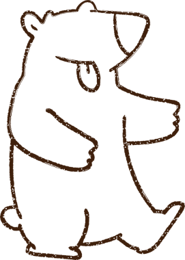 Bir insan tarafından çizilen Ayı Kömürü Çizimi