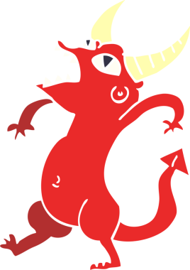 Bir insan tarafından çizilmiş karikatür cadılar bayramı canavarı